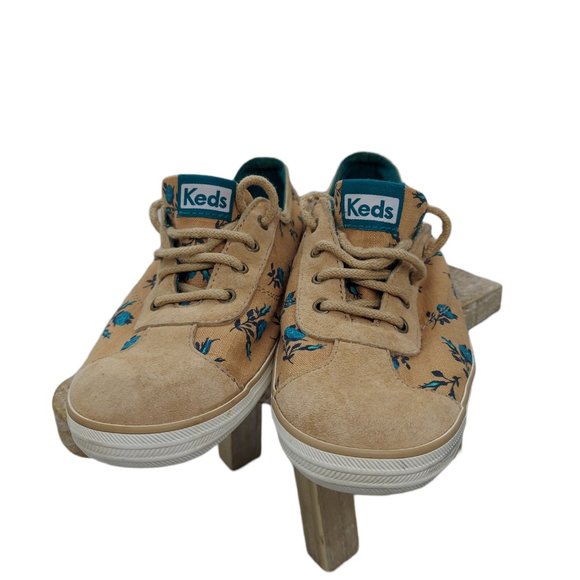 Keds Floral Tan Sneaker Women's Size 6 - Picture 1 of 8